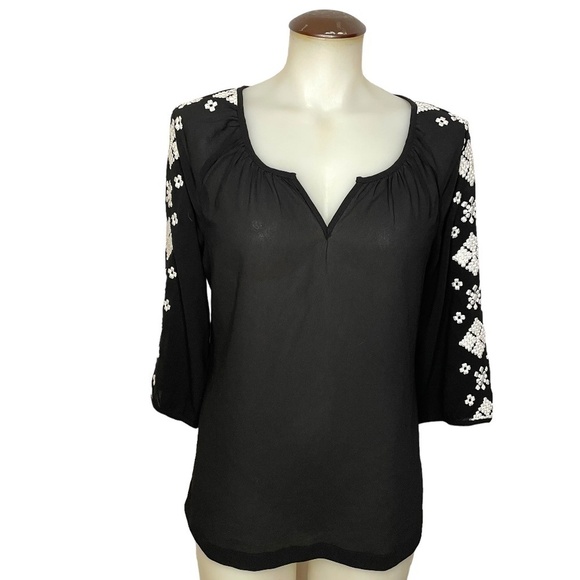 Black Chiffon 2 Blouse Boho Bundle 🖤 - Picture 2 of 15